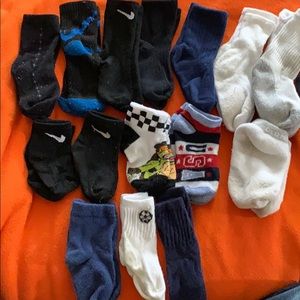 Variety of sizes and colors boys socks